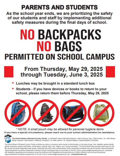  No backpack flyer